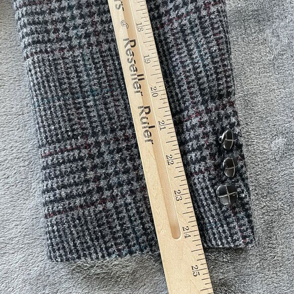 HILDRETH & HERRICKS Sport Cost Men’s 40 Grey Houndstooth Wool Blazer Jacket - Picture 9 of 16
